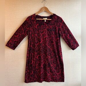 Soma Black and Red Patterned Nightgown